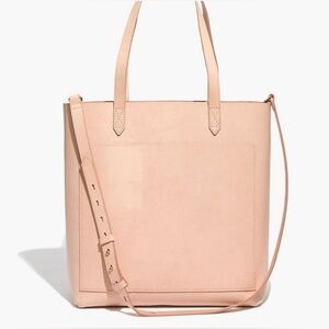 Madewell Medium Leather Transport Tote in Light Pink Blush